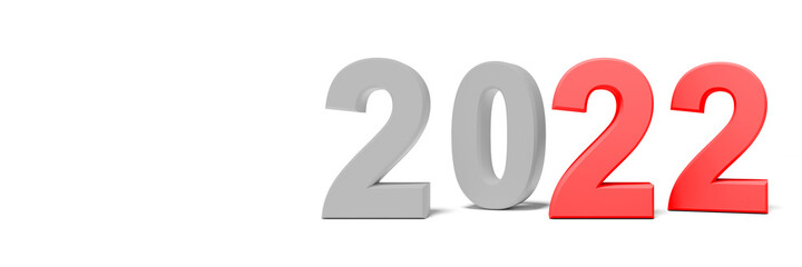 Happy New Year Background. Start to 2022. 3D illustration