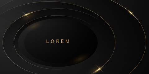 The beauty of a gold black poster on an abstract background with a VIP premium dynamic.