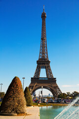 View of Eiffel Tower on sunny day, Paris