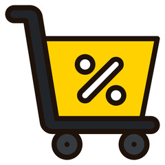 shopping filled outline icon