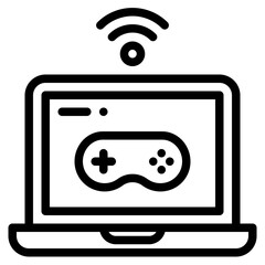 online game line icon