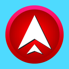 circle button vector design arrow up