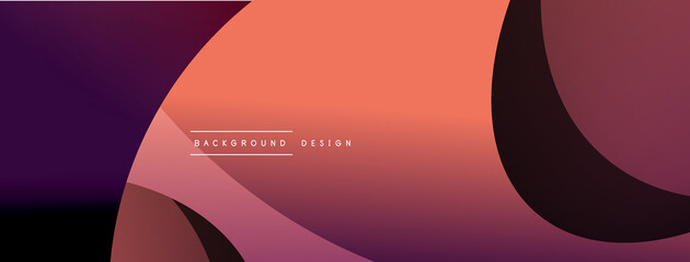 Fototapeta premium Creative geometric wallpaper. Minimal abstract background. Circle and wave composition vector illustration for wallpaper banner background or landing page
