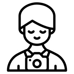 tourist outline icon