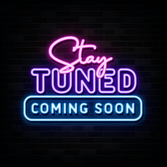 stay tuned neon sign. neon symbol