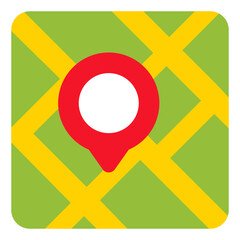 street map flat icon