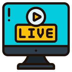 streaming filled outline icon
