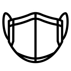 cloth mask outline icon