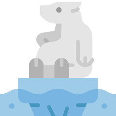 polar bear flat icon