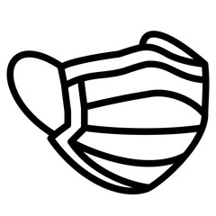 medical mask outline icon