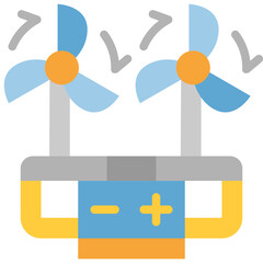 wind turbine flat icon
