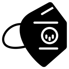 respirator mask glyph icon