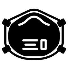 respirator mask glyph icon