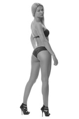 Woman with perfect athletic body