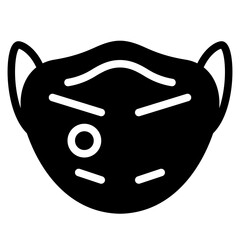 respirator mask glyph icon