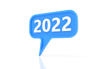 New Year 2022 Creative Design Concept - 3D Rendered Image	
