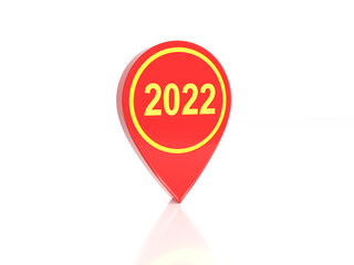 New Year 2022 Creative Design Concept - 3D Rendered Image	
