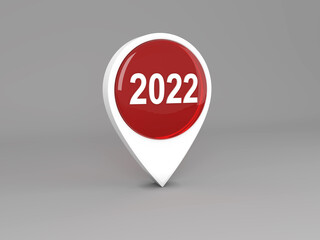 New Year 2022 Creative Design Concept - 3D Rendered Image	

