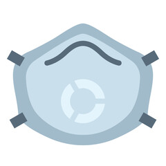 respirator mask flat icon