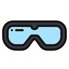 safety glasses filled outline icon