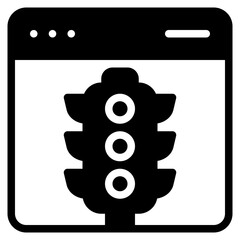 traffic glyph icon