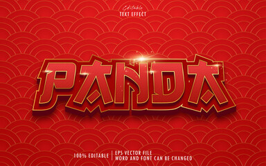 panda red text effect premium © hellomuh22