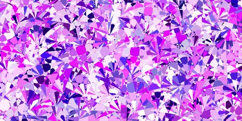 Fototapeta na wymiar Light Purple, Pink vector background with triangles.
