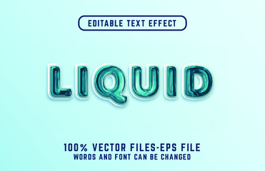 realistic liquid text effect. editable text vectors illustration
