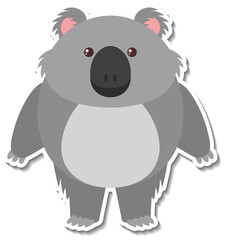 Chubby koala animal cartoon sticker