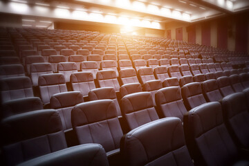 row of chairs in auditorium
