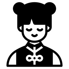 girl glyph icon