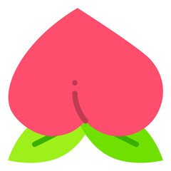 peach flat icon