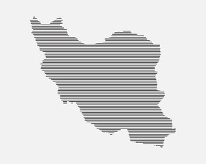 Vector map Iran, template Asia outline country