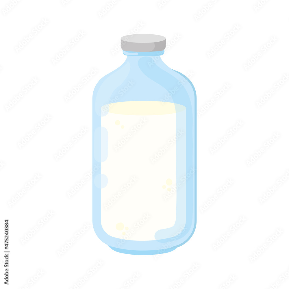 Wall mural milk bottle illustration