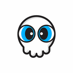cute skull vector illustration.