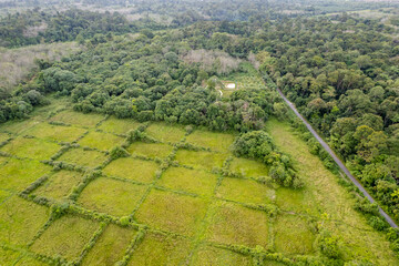 Aerial top view of Drone photography