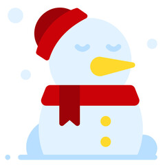 snowman flat icon