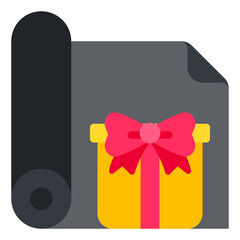 gift wrapping flat icon