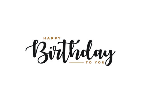 Happy Birthday. Happy birthday logo template design.