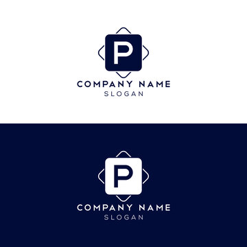 P letter logo, icon, template design.