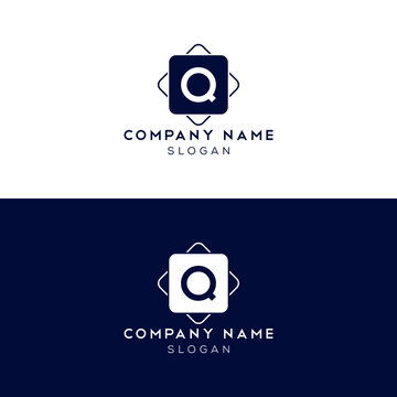 Q letter logo, icon, template design.