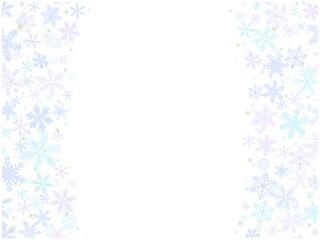 雪の結晶の壁紙③左右_白背景