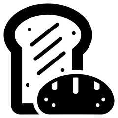 bread glyph icon