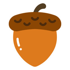 acorn flat icon