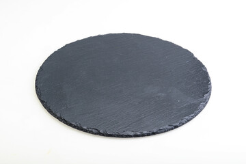 Fototapeta na wymiar Black stone board isolated on white