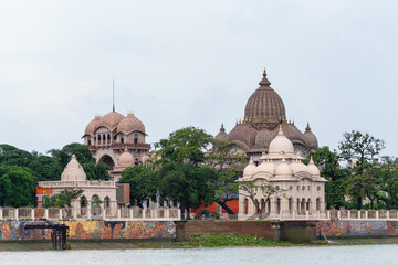 Riverside vew of Swami Bramhanand  Temple, Belur Math which is the headquarters of the Ramakrishna Math and Ramakrishna Mission, founded by Swami Vivekananda, Kolkata, West Bengal, India.
