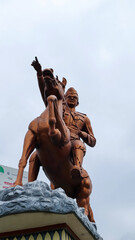 Statue of Netaji Shubhas Chadra Bose near Howrah Bridge, Kolkata, West Bengal, India.