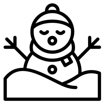 recommend clip art: snowman outline icon