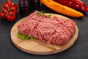 Raw turkey minced meat