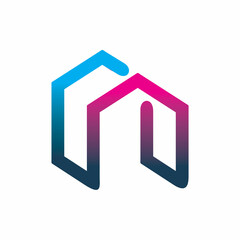 real estate full color logo design